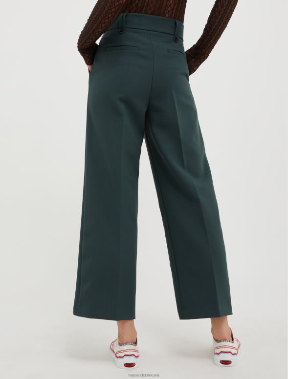 apģērbu 8VJP179 dubļu brūns brīvas audekla bikses sievietes MAX&Co.