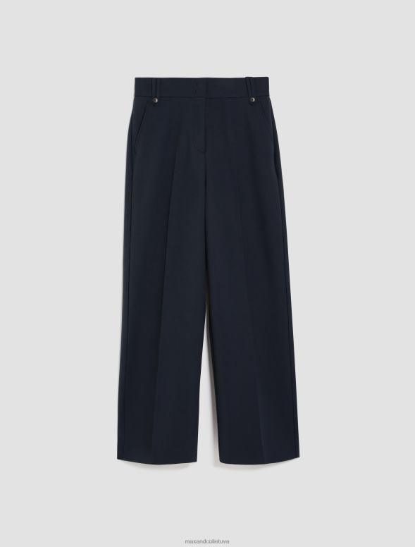 apģērbu 8VJP180 pusnakts zils brīvas audekla bikses sievietes MAX&Co.