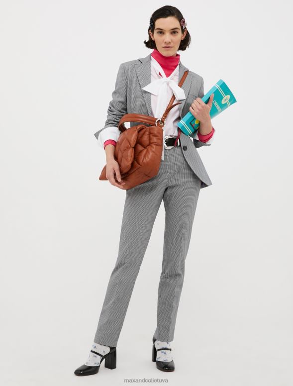 apģērbu 8VJP189 pusnakts zils raksts slaidas sarža bikses sievietes MAX&Co.