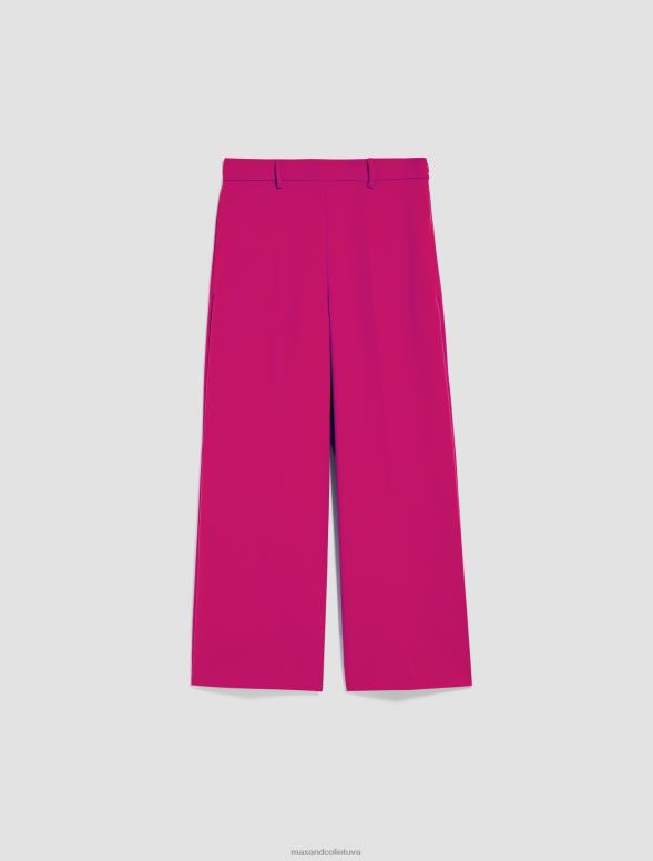 apģērbu 8VJP193 fuksija apgrieztas dubultaudekla bikses sievietes MAX&Co.