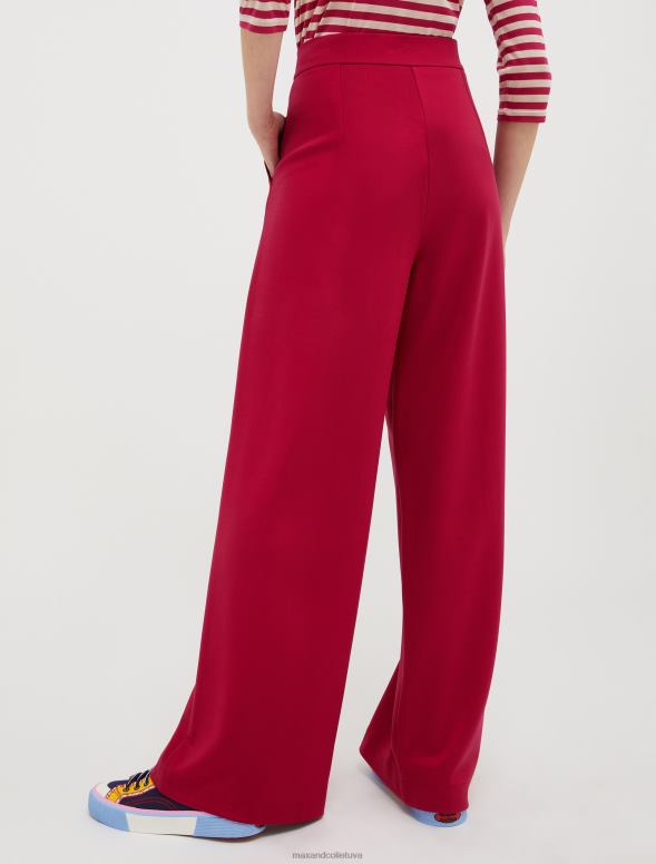 apģērbu 8VJP196 bordo elastīgas džersija bikses sievietes MAX&Co.