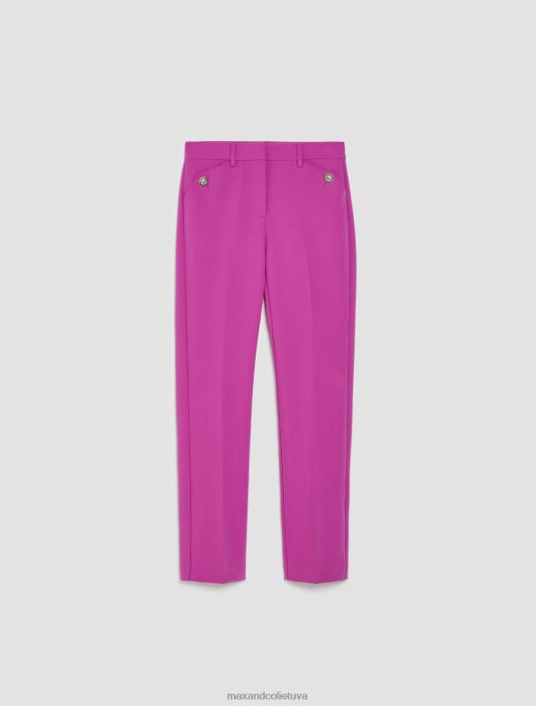 apģērbu 8VJP201 fuksija slaidas piegriezuma bikses sievietes MAX&Co.