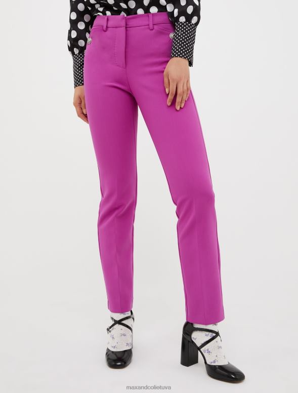 apģērbu 8VJP201 fuksija slaidas piegriezuma bikses sievietes MAX&Co.