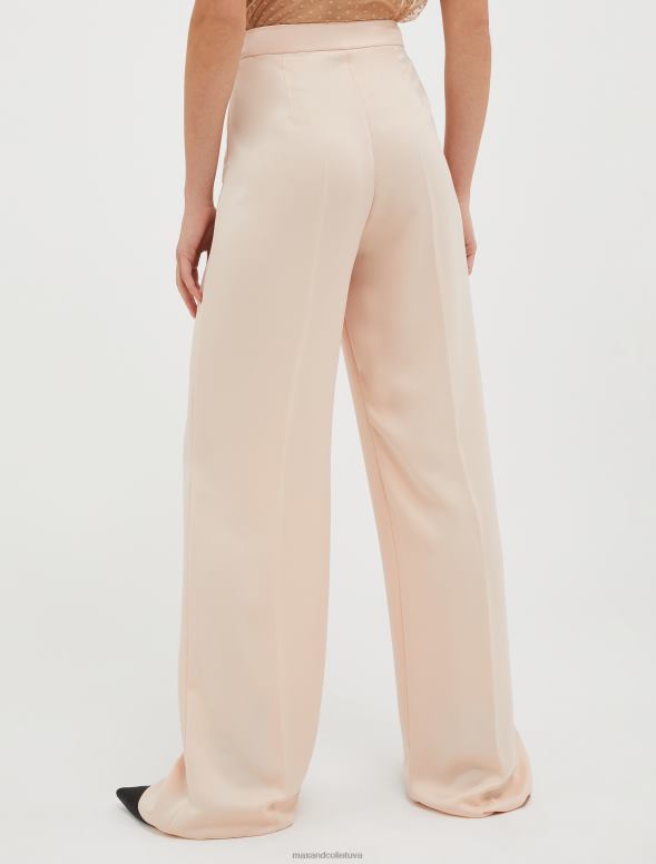 apģērbu 8VJP209 rozā brīvas satīna bikses sievietes MAX&Co.