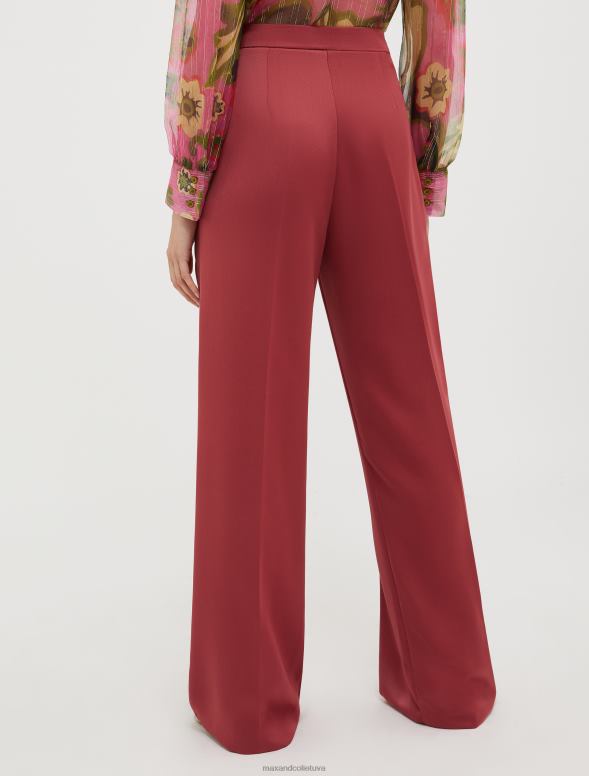 apģērbu 8VJP210 bordo brīvas satīna bikses sievietes MAX&Co.