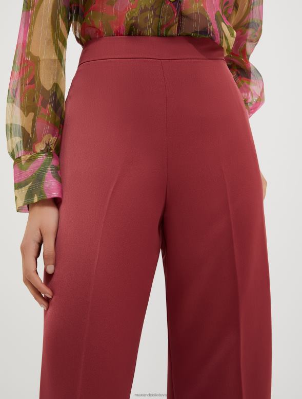 apģērbu 8VJP210 bordo brīvas satīna bikses sievietes MAX&Co.
