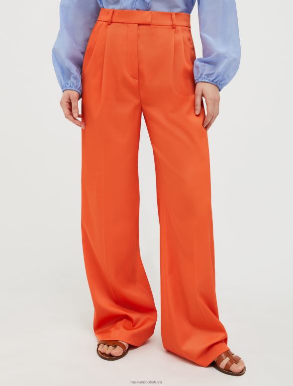 apģērbu 8VJP215 apelsīns kavalērijas sarža bikses ar platām kājām sievietes MAX&Co.