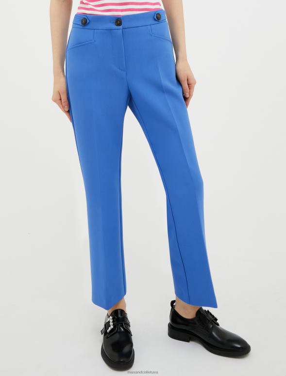 apģērbu 8VJP231 jūras zils uzliesmojošas audekla bikses sievietes MAX&Co.