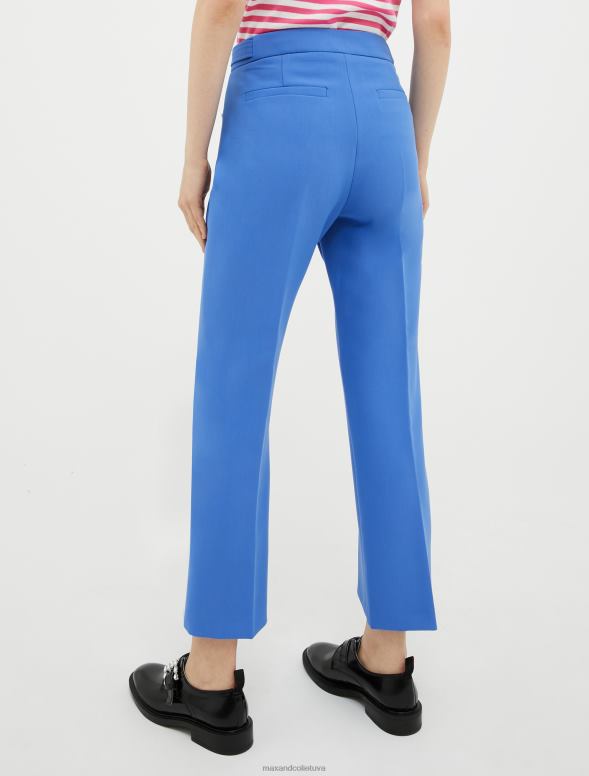 apģērbu 8VJP231 jūras zils uzliesmojošas audekla bikses sievietes MAX&Co.