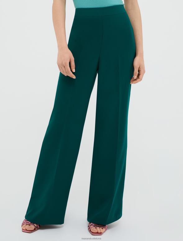 apģērbu 8VJP241 tumši zaļa envers satīna bikses sievietes MAX&Co.