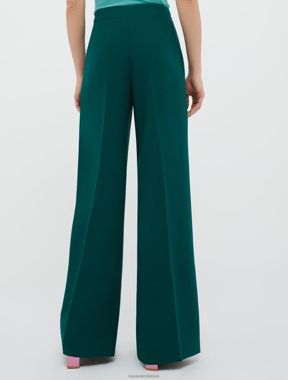 apģērbu 8VJP241 tumši zaļa envers satīna bikses sievietes MAX&Co.