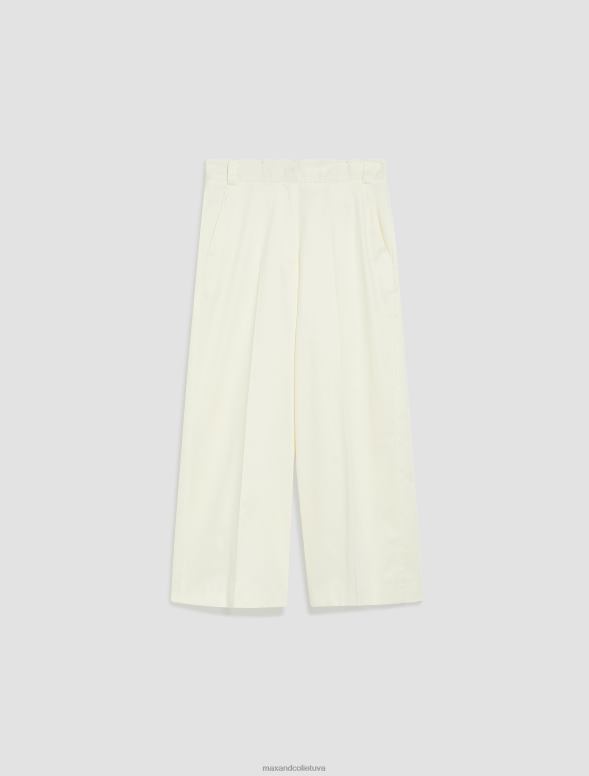 apģērbu 8VJP247 balts cilvēki, vietas, krāsas platas bikses sievietes MAX&Co.