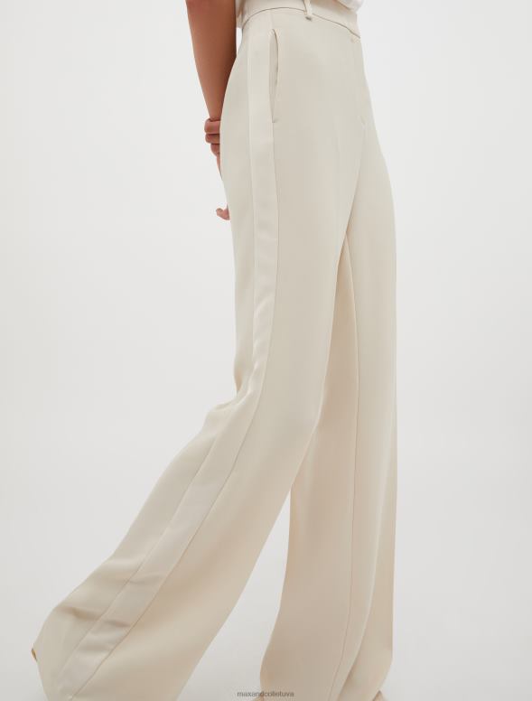 apģērbu 8VJP276 bēšs taisnas envers-satīna bikses sievietes MAX&Co.