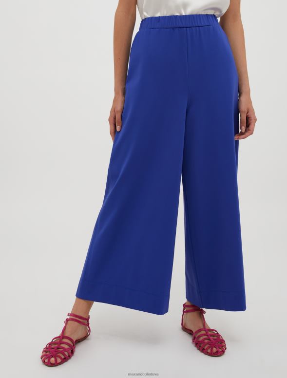 apģērbu 8VJP285 rudzupuķu zils tehniskā džersija platas bikses sievietes MAX&Co.