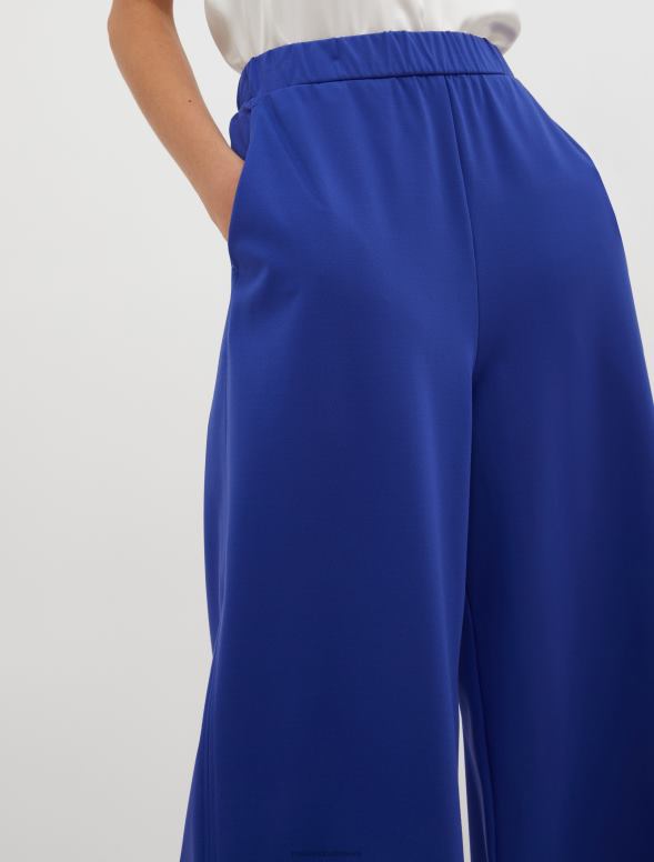 apģērbu 8VJP285 rudzupuķu zils tehniskā džersija platas bikses sievietes MAX&Co.