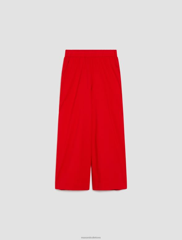 apģērbu 8VJP286 sarkans tehniskā džersija platas bikses sievietes MAX&Co.