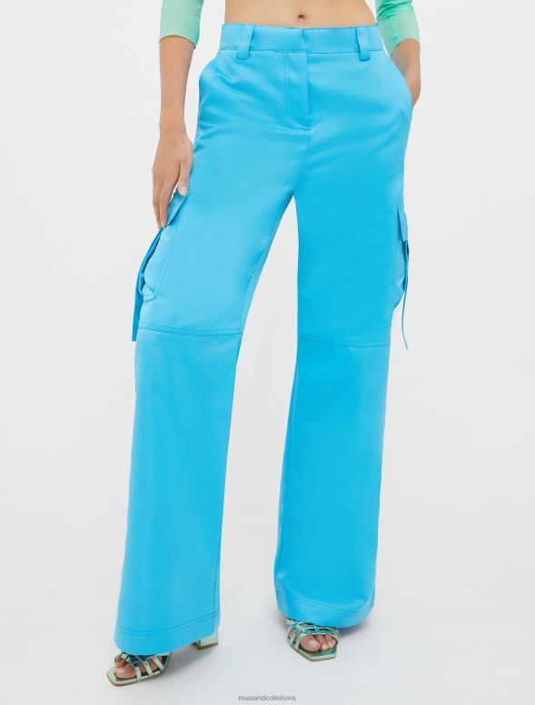 apģērbu 8VJP667 gaiši zils hercogienes kravas bikses sievietes MAX&Co.