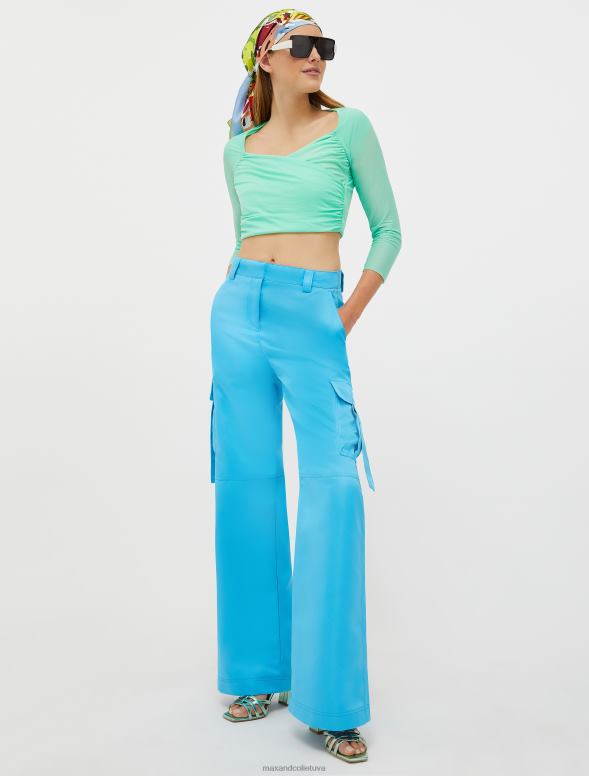 apģērbu 8VJP667 gaiši zils hercogienes kravas bikses sievietes MAX&Co.