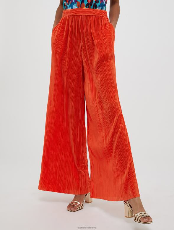 apģērbu 8VJP669 rūsa platas kroku bikses sievietes MAX&Co.