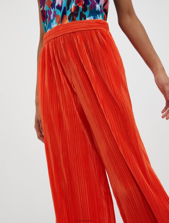 apģērbu 8VJP669 rūsa platas kroku bikses sievietes MAX&Co.