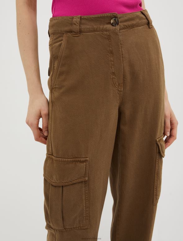 apģērbu 8VJP681 pxt kokvilnas un lina kravas bikses sievietes MAX&Co.