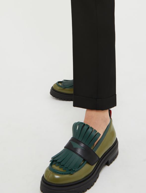 apģērbu 8VJP706 melns pagriežamas pieguļošas bikses sievietes MAX&Co.