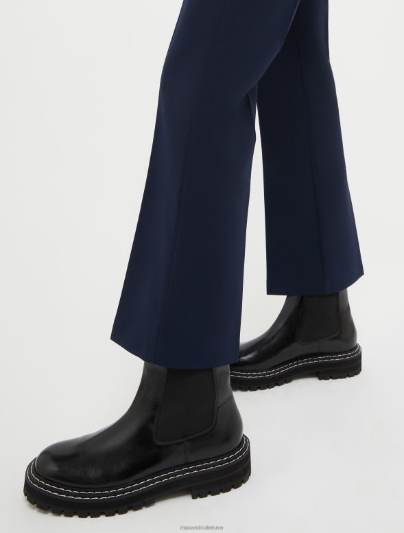 apģērbu 8VJP708 pusnakts zils elastīgas elastīgas bikses sievietes MAX&Co.