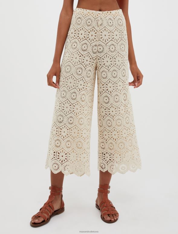 apģērbu 8VJP731 veca roze makramē džersija bikses sievietes MAX&Co.