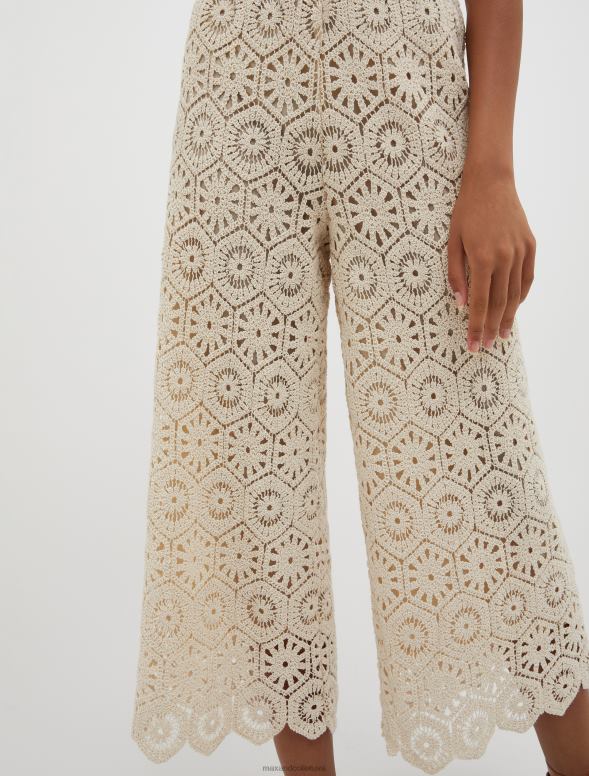 apģērbu 8VJP731 veca roze makramē džersija bikses sievietes MAX&Co.