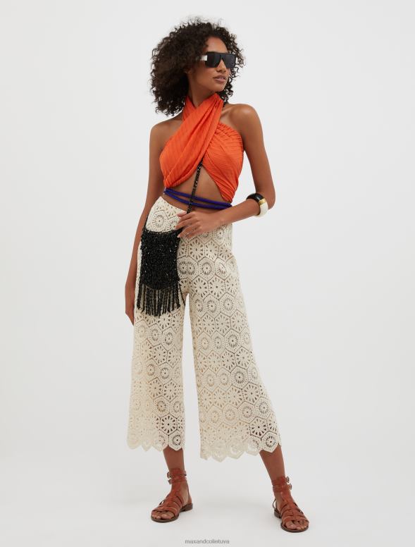 apģērbu 8VJP731 veca roze makramē džersija bikses sievietes MAX&Co.
