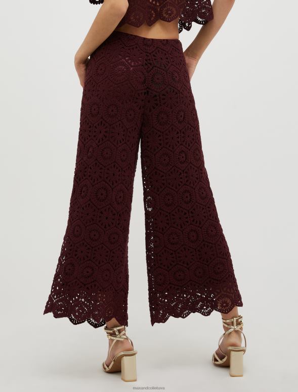 apģērbu 8VJP732 sarkans makramē džersija bikses sievietes MAX&Co.