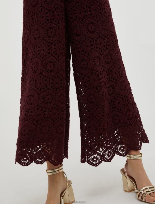 apģērbu 8VJP732 sarkans makramē džersija bikses sievietes MAX&Co.
