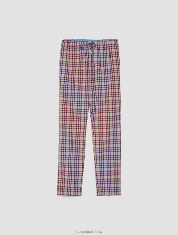 apģērbu 8VJP733 sarkans raksts savelkamās darba bikses sievietes MAX&Co.