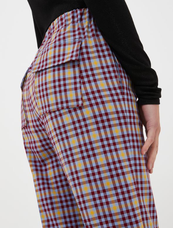 apģērbu 8VJP733 sarkans raksts savelkamās darba bikses sievietes MAX&Co.