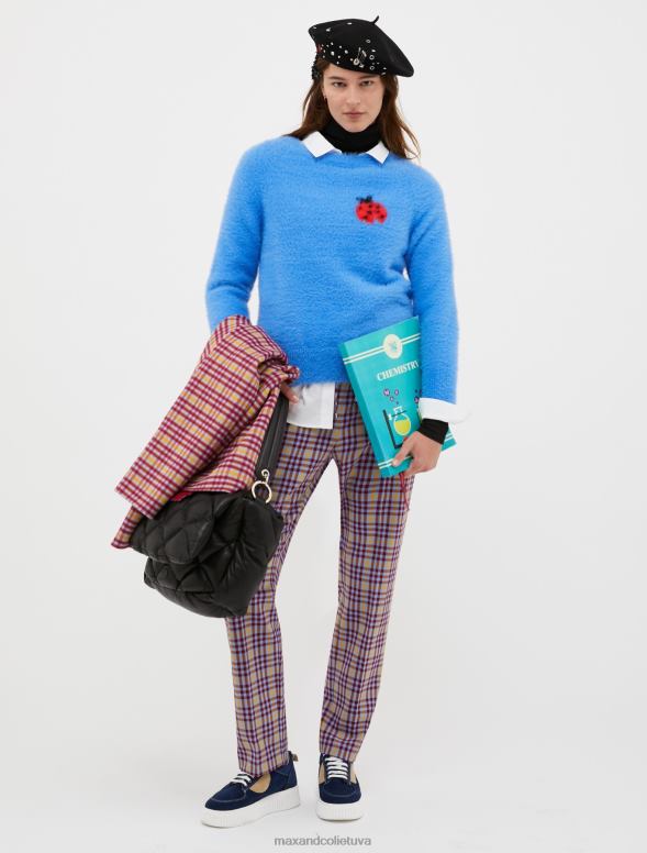 apģērbu 8VJP733 sarkans raksts savelkamās darba bikses sievietes MAX&Co.