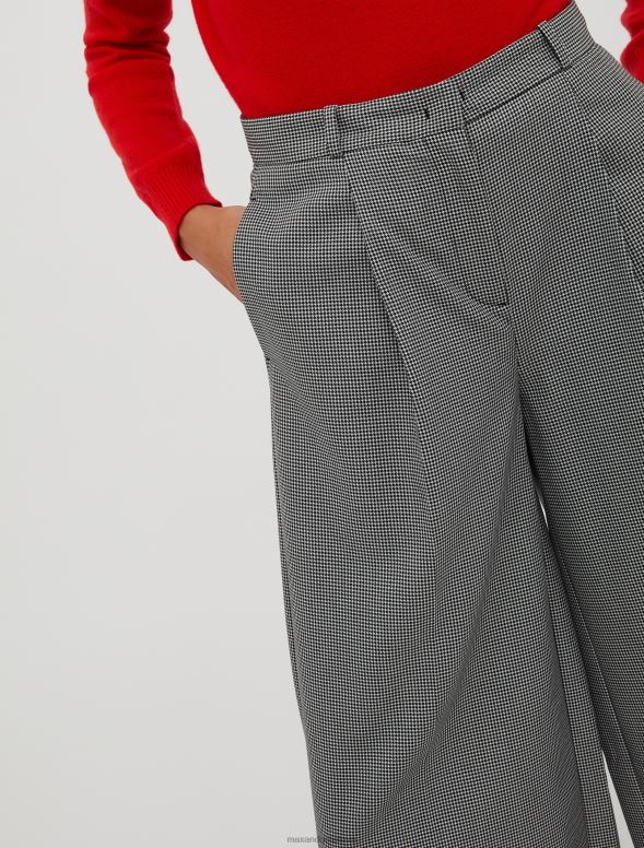 apģērbu 8VJP737 smilškrāsas raksts platas bikses sievietes MAX&Co.