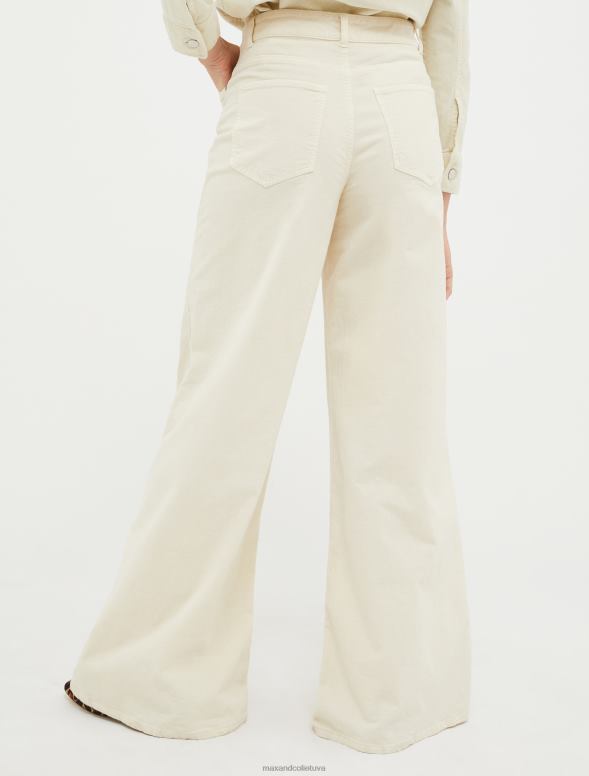 apģērbu 8VJP739 ziloņkauls samta palazzo bikses sievietes MAX&Co.