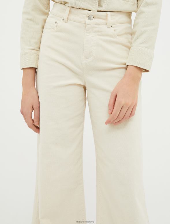 apģērbu 8VJP739 ziloņkauls samta palazzo bikses sievietes MAX&Co.