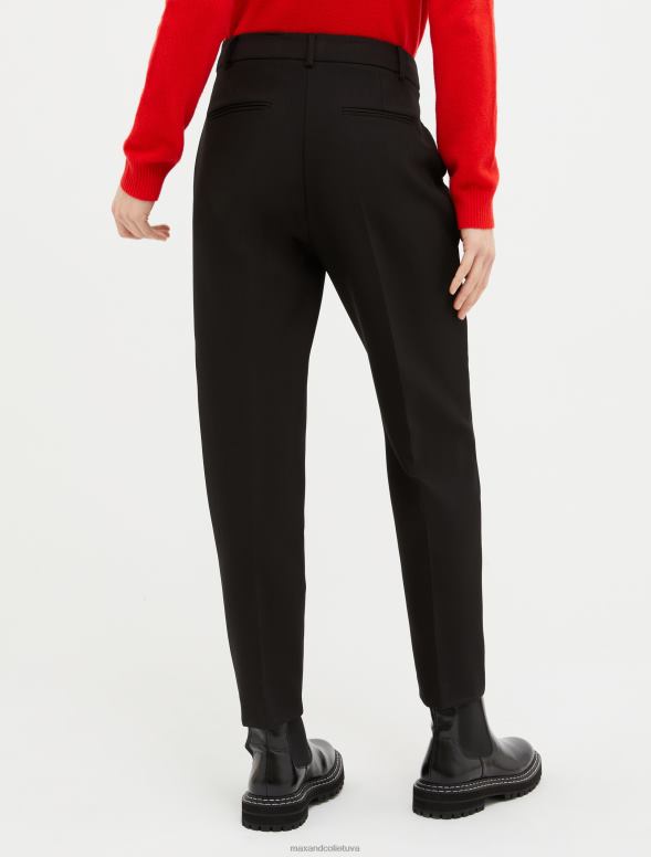 apģērbu 8VJP750 melns pieguļošas konusveida bikses sievietes MAX&Co.