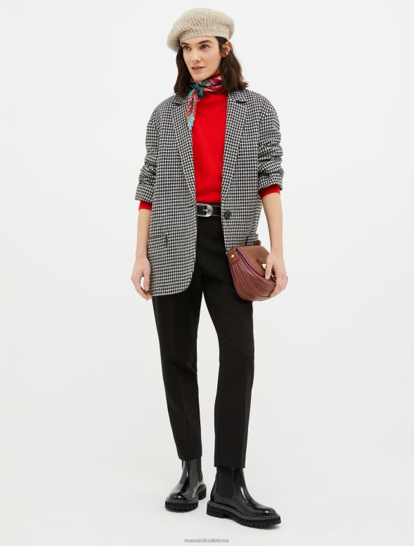 apģērbu 8VJP750 melns pieguļošas konusveida bikses sievietes MAX&Co.