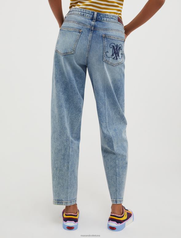 apģērbu 8VJP701 pusnakts zils ar rhinestone izrotāti džinsi sievietes MAX&Co.