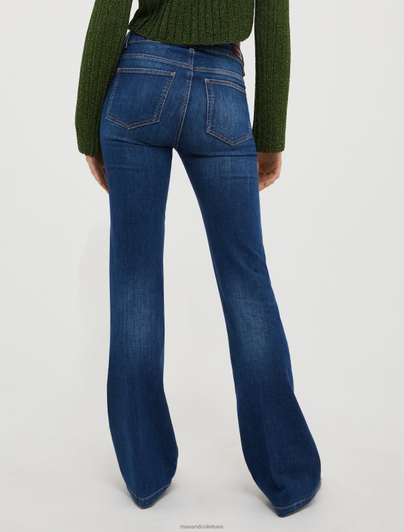 apģērbu 8VJP720 pusnakts zils vidēja paaugstinājuma bootcut džinsi sievietes MAX&Co.
