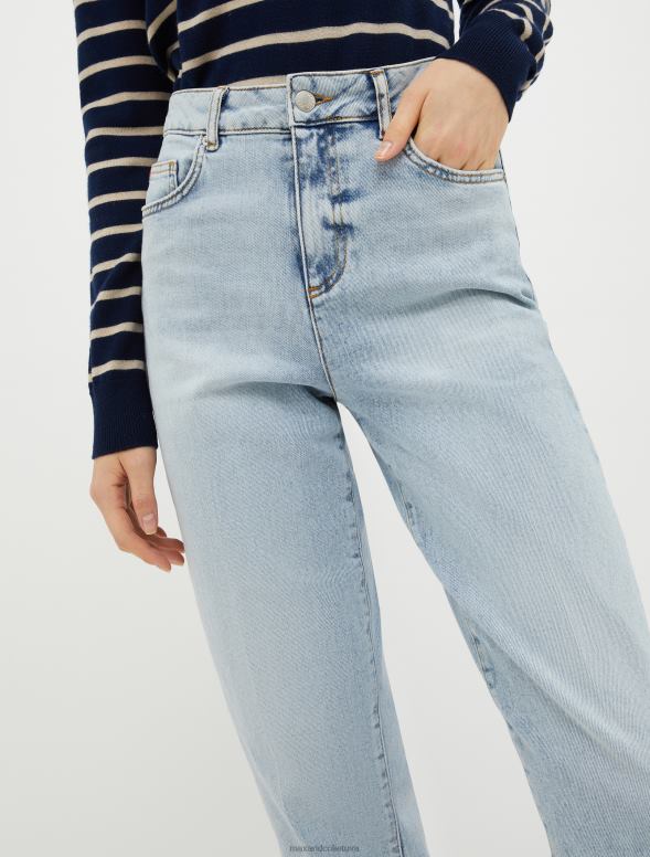 apģērbu 8VJP721 jūras zils džinsi ar mucām sievietes MAX&Co.