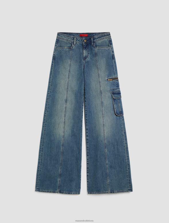 apģērbu 8VJP726 pusnakts zils plati pieguļoši džinsa džinsi sievietes MAX&Co.