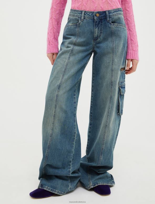 apģērbu 8VJP726 pusnakts zils plati pieguļoši džinsa džinsi sievietes MAX&Co.