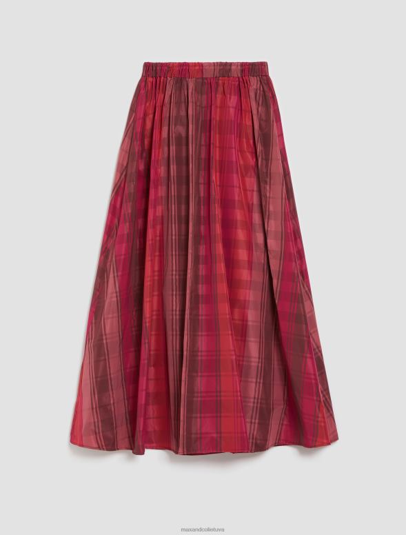 apģērbu 8VJP752 bordo raksts tafts maxi svārki sievietes MAX&Co.