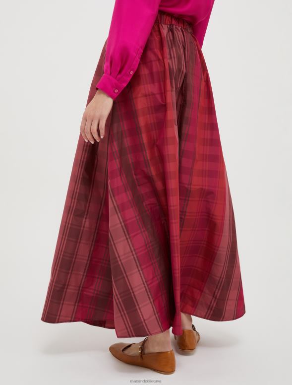 apģērbu 8VJP752 bordo raksts tafts maxi svārki sievietes MAX&Co.