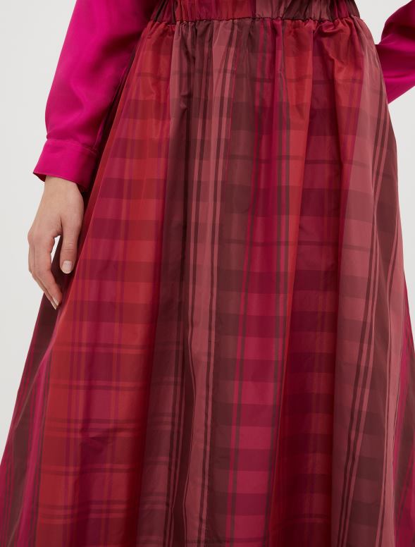 apģērbu 8VJP752 bordo raksts tafts maxi svārki sievietes MAX&Co.