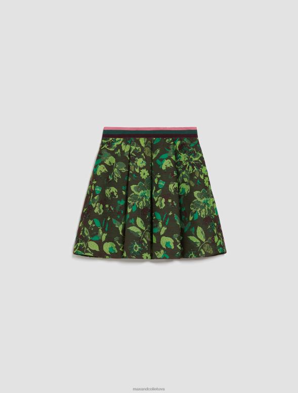 apģērbu 8VJP758 verde fluo ziedu-žakarda svārki sievietes MAX&Co.