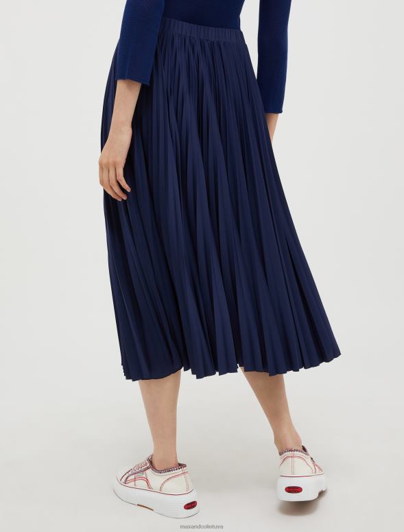 apģērbu 8VJP762 Ķīnas zils kroku džersija midi svārki sievietes MAX&Co.